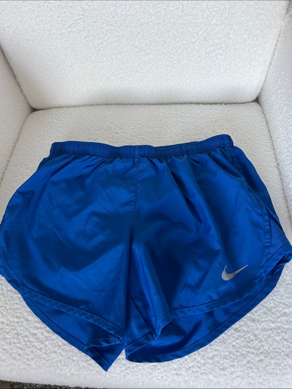 Nike Women’s Bright Blue Running Shorts with Reflective Swoosh